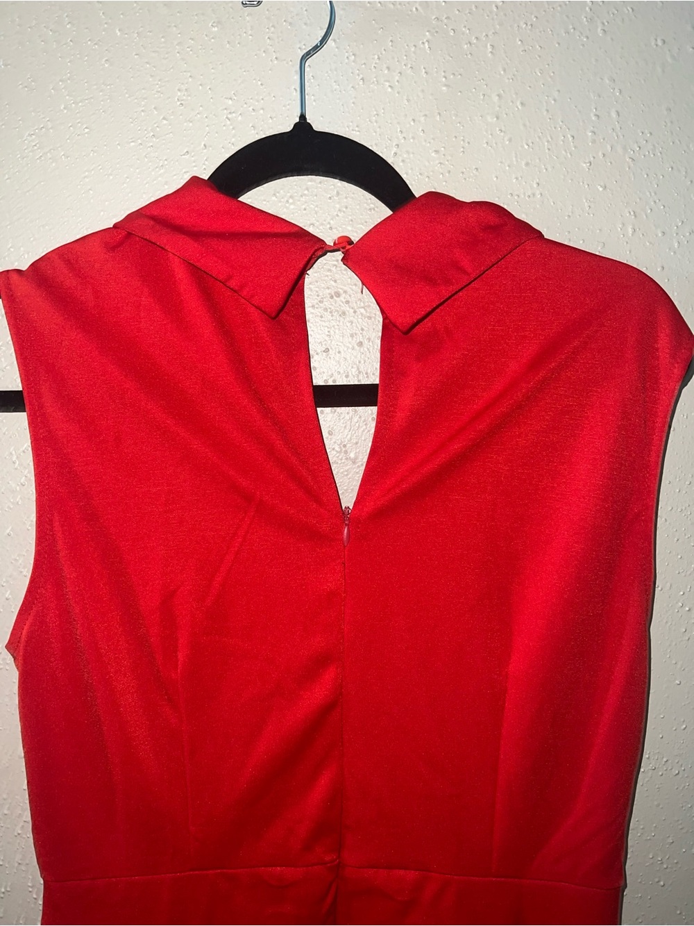Red Sleeveless Jumpsuit - Picture 5 of 5